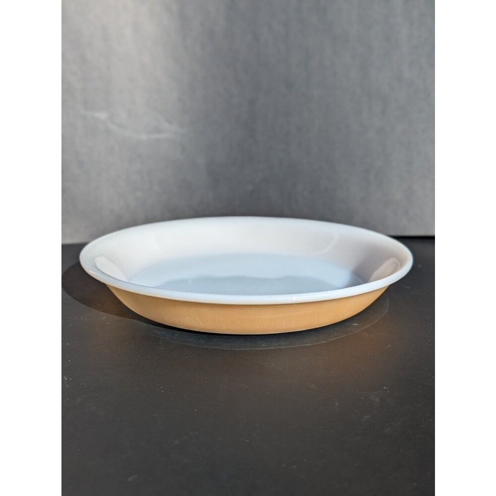 1940's Fire King Peach Luster vintage Pie Plate | Made in USA